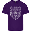 A Grizzly Bear Mens Cotton T-Shirt Tee Top Purple