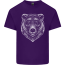 A Grizzly Bear Mens Cotton T-Shirt Tee Top Purple