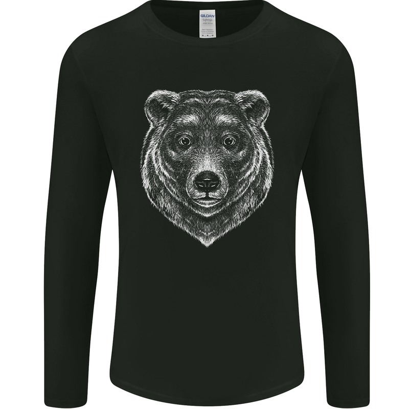 A Grizzly Bear Mens Long Sleeve T-Shirt Black