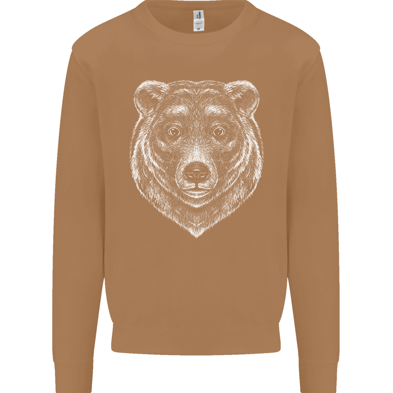 A Grizzly Bear Mens Sweatshirt Jumper Caramel Latte