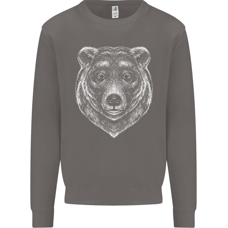 A Grizzly Bear Mens Sweatshirt Jumper Charcoal