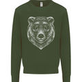 A Grizzly Bear Mens Sweatshirt Jumper Forest Green