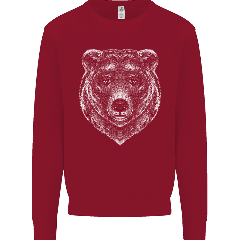 A Grizzly Bear Mens Sweatshirt Jumper Red