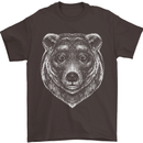 A Grizzly Bear Mens T-Shirt 100% Cotton Dark Chocolate