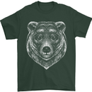 A Grizzly Bear Mens T-Shirt 100% Cotton Forest Green