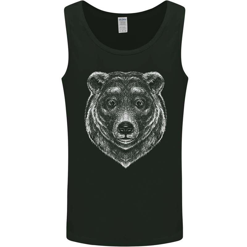 A Grizzly Bear Mens Vest Tank Top Black