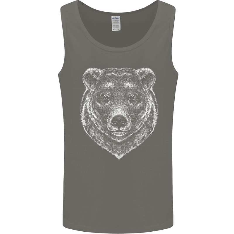 A Grizzly Bear Mens Vest Tank Top Charcoal