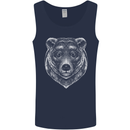 A Grizzly Bear Mens Vest Tank Top Navy Blue