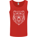 A Grizzly Bear Mens Vest Tank Top Red