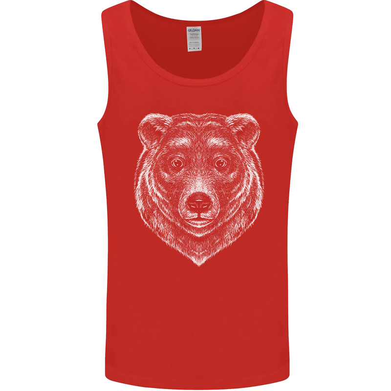 A Grizzly Bear Mens Vest Tank Top Red