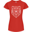 A Grizzly Bear Womens Petite Cut T-Shirt Red