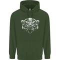 A Grizzly Polar Bear Childrens Kids Hoodie Forest Green