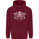 A Grizzly Polar Bear Childrens Kids Hoodie Maroon