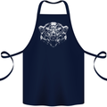 A Grizzly Polar Bear Cotton Apron 100% Organic Navy Blue