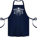 A Grizzly Polar Bear Cotton Apron 100% Organic Navy Blue