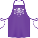 A Grizzly Polar Bear Cotton Apron 100% Organic Purple