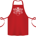 A Grizzly Polar Bear Cotton Apron 100% Organic Red