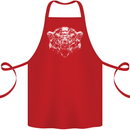 A Grizzly Polar Bear Cotton Apron 100% Organic Red