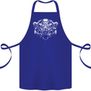A Grizzly Polar Bear Cotton Apron 100% Organic Royal Blue