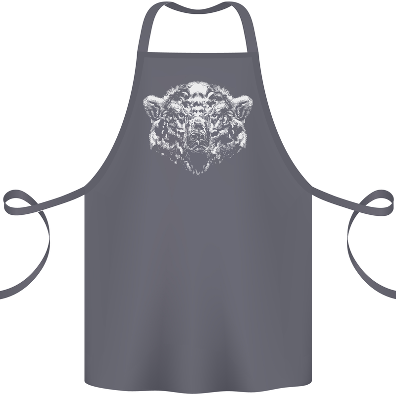 A Grizzly Polar Bear Cotton Apron 100% Organic Steel