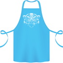 A Grizzly Polar Bear Cotton Apron 100% Organic Turquoise