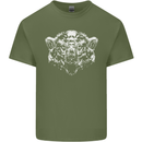 A Grizzly Polar Bear Mens Cotton T-Shirt Tee Top Military Green