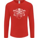 A Grizzly Polar Bear Mens Long Sleeve T-Shirt Red