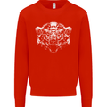 A Grizzly Polar Bear Mens Sweatshirt Jumper Bright Red