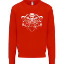 A Grizzly Polar Bear Mens Sweatshirt Jumper Bright Red