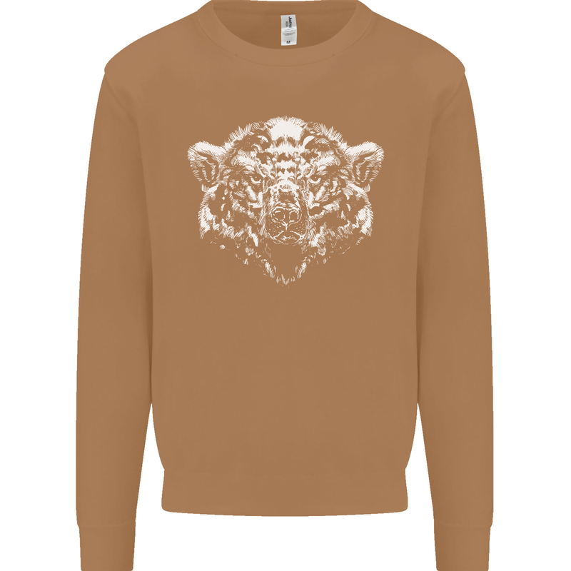 A Grizzly Polar Bear Mens Sweatshirt Jumper Caramel Latte