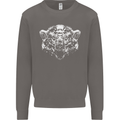A Grizzly Polar Bear Mens Sweatshirt Jumper Charcoal