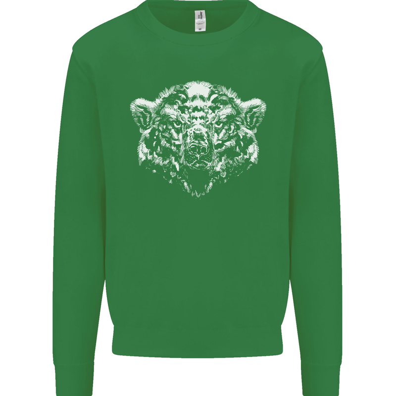 A Grizzly Polar Bear Mens Sweatshirt Jumper Irish Green