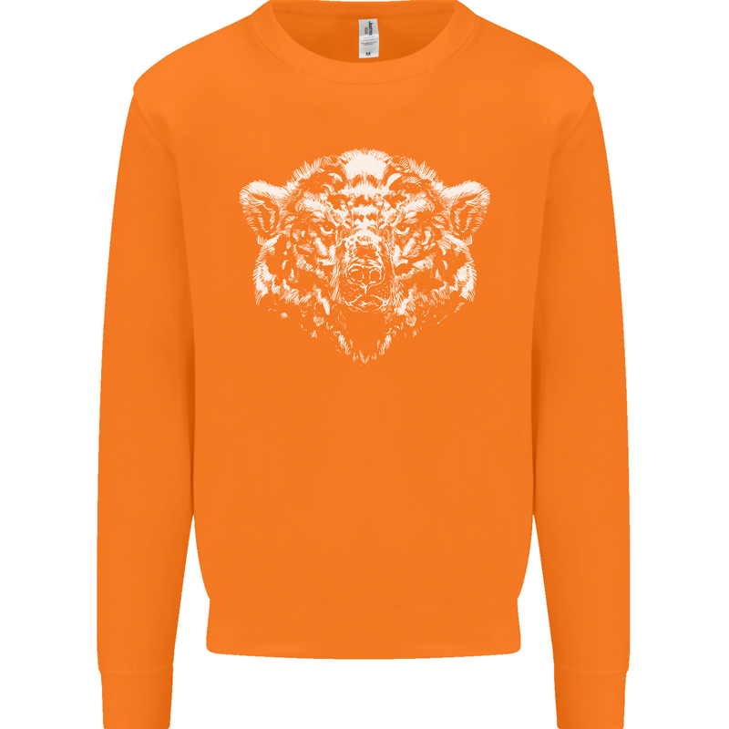 A Grizzly Polar Bear Mens Sweatshirt Jumper Orange