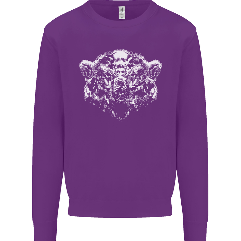 A Grizzly Polar Bear Mens Sweatshirt Jumper Purple
