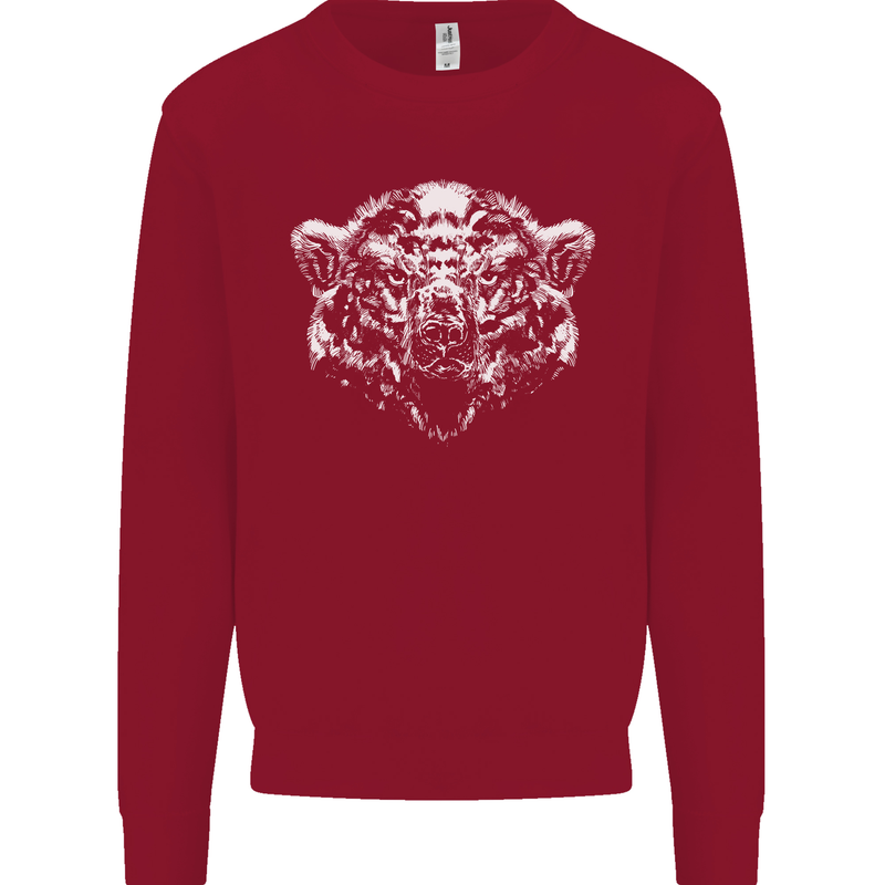 A Grizzly Polar Bear Mens Sweatshirt Jumper Red