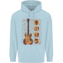 A Guitar Blueprint Music Rock n Roll Guitarist Childrens Kids Hoodie Light Blue