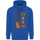 A Guitar Blueprint Music Rock n Roll Guitarist Childrens Kids Hoodie Royal Blue