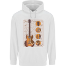 A Guitar Blueprint Music Rock n Roll Guitarist Childrens Kids Hoodie White