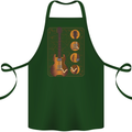 A Guitar Blueprint Music Rock n Roll Guitarist Cotton Apron 100% Organic Forest Green