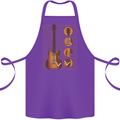 A Guitar Blueprint Music Rock n Roll Guitarist Cotton Apron 100% Organic Purple