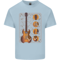 A Guitar Blueprint Music Rock n Roll Guitarist Kids T-Shirt Childrens Light Blue