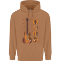 A Guitar Blueprint Music Rock n Roll Guitarist Mens 80% Cotton Hoodie Caramel Latte