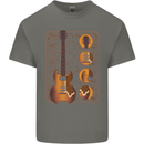 A Guitar Blueprint Music Rock n Roll Guitarist Mens Cotton T-Shirt Tee Top Charcoal