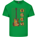 A Guitar Blueprint Music Rock n Roll Guitarist Mens Cotton T-Shirt Tee Top Irish Green