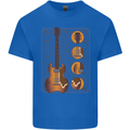 A Guitar Blueprint Music Rock n Roll Guitarist Mens Cotton T-Shirt Tee Top Royal Blue