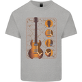 A Guitar Blueprint Music Rock n Roll Guitarist Mens Cotton T-Shirt Tee Top Sports Grey