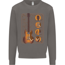 A Guitar Blueprint Music Rock n Roll Guitarist Mens Sweatshirt Jumper Charcoal