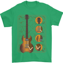 A Guitar Blueprint Music Rock n Roll Guitarist Mens T-Shirt 100% Cotton Irish Green