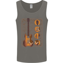 A Guitar Blueprint Music Rock n Roll Guitarist Mens Vest Tank Top Charcoal