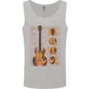 A Guitar Blueprint Music Rock n Roll Guitarist Mens Vest Tank Top Sports Grey